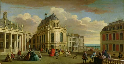 Vue de la Chapelle du Château de Versailles depuis la Cour